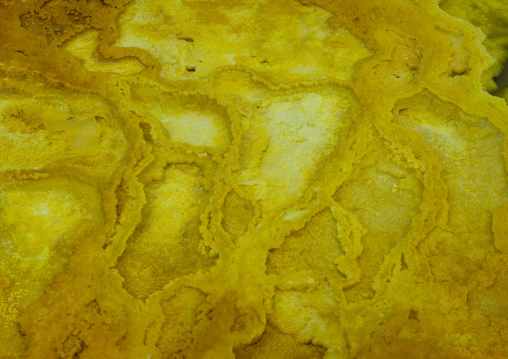 The colorful potassium salt crust formed by hot springs in the danakil depression, Afar region, Dallol, Ethiopia