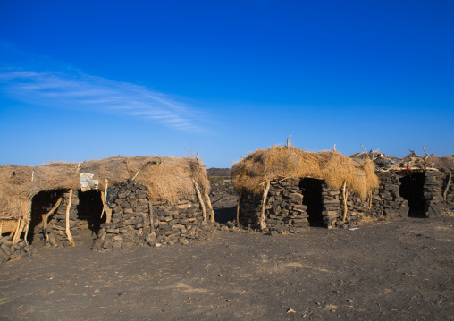 Afar village near the volcano, Afar region, Erta ale, Ethiopia