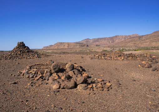 Old afar tribe grave in the danakil desert, Afar region, Semera, Ethiopia