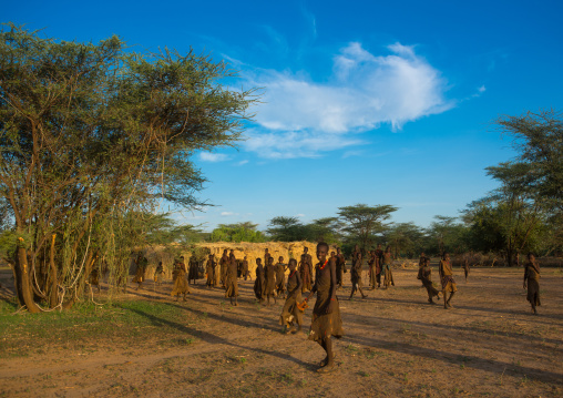 Circumcision house for the boys in dassanech tribe, Omo valley, Omorate, Ethiopia