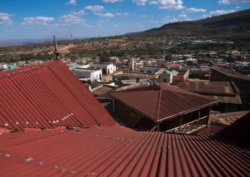 Aerial view of the old town, Harari region, Harar, Ethiopia