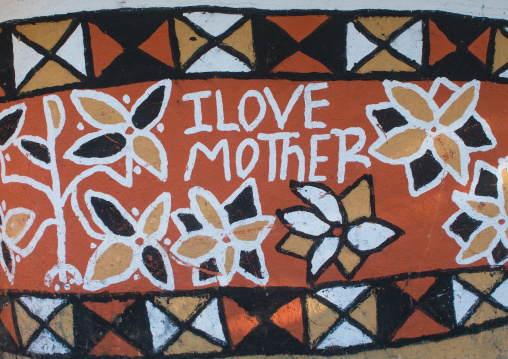 Ethiopia, Kembata, Alaba Kuito, love message on a painted house