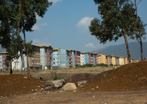 Popular and middle class new apartments blocks, Addis abeba region, Addis ababa, Ethiopia