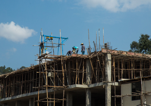 Construction of skyscrapers in the city center, Addis abeba region, Addis ababa, Ethiopia