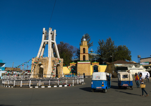 Feres Megala square and the church of medhane alem, Harari Region, Harar, Ethiopia
