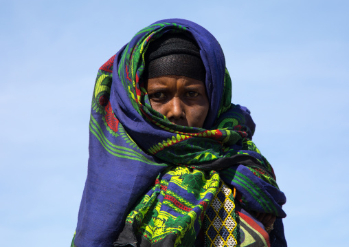 Portrait of an Issa tribe woman, Afar region, Yangudi Rassa National Park, Ethiopia