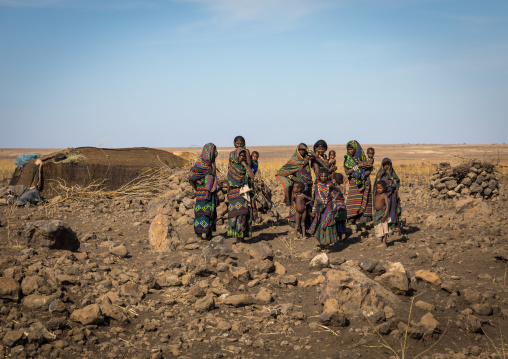Portrait of an Issa tribe family, Afar region, Yangudi Rassa National Park, Ethiopia