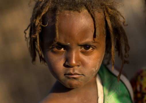 Afar tribe child girl, Afar region, Afambo, Ethiopia