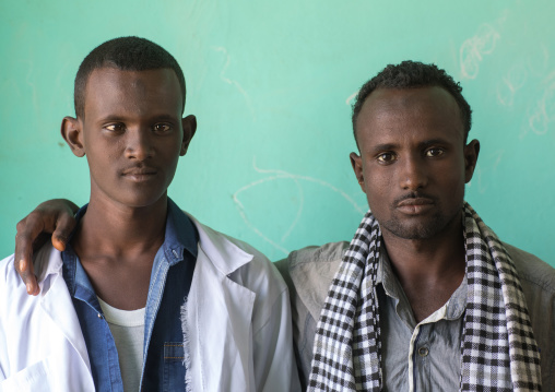 Portrait of ethiopian teachers in a primary school, Afar region, Semera, Ethiopia