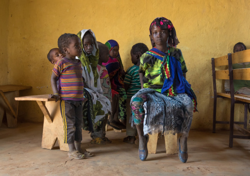 Borana children during sunday church service, Oromia, Yabelo, Ethiopia
