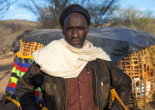 Borana tribe man during the Gada system ceremony, Oromia, Yabelo, Ethiopia