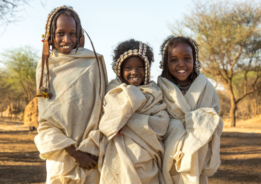 Dabale age grade boys during the Gada system ceremony in Borana tribe, Oromia, Yabelo, Ethiopia