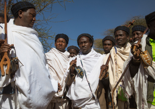 Kura Jarso the 71st Borana Oromo Abba gadaa and his councilors, Oromia, Yabelo, Ethiopia