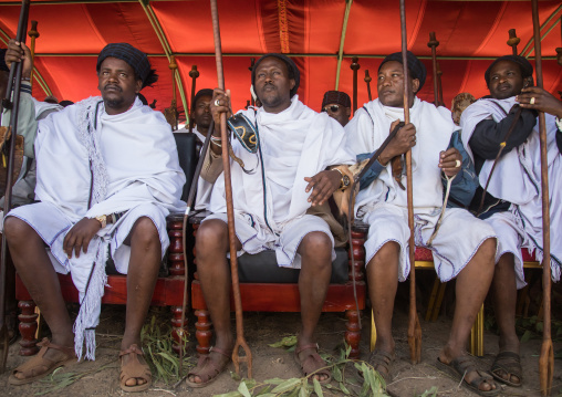 Kura Jarso the 71st Borana Oromo Abba gadaa and his councilors, Oromia, Yabelo, Ethiopia