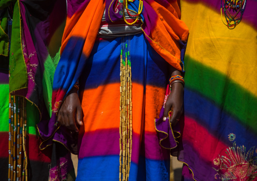 Borana tribe virgin girls during the Gada system ceremony, Oromia, Yabelo, Ethiopia