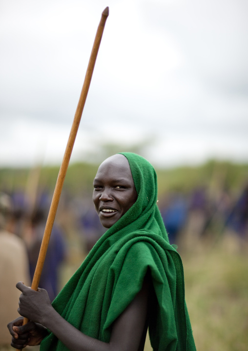 Donga stick in Suri tribe, Tulgit, Omo valley, Ethiopia