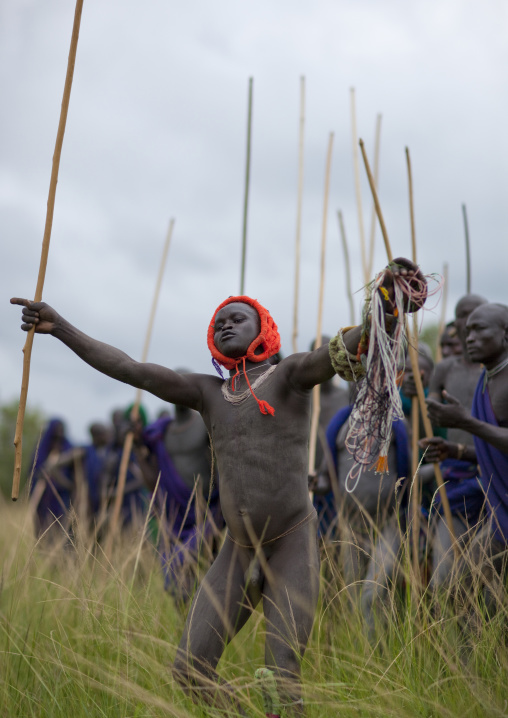 Donga Stick Fighting Ritual, Surma Tribe, Omo Valley, Ethiopia