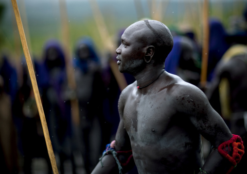Donga stick fighting in Suri tribe, Tulgit, Omo valley, Ethiopia