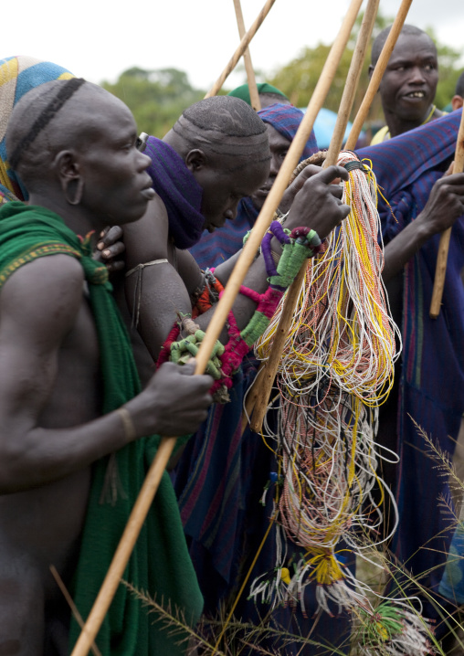 Donga stick fighting in Suri tribe, Tulgit, Omo valley, Ethiopia