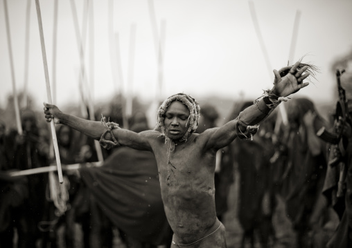 Donga Stick Fighting Ritual, Surma Tribe, Omo Valley, Ethiopia