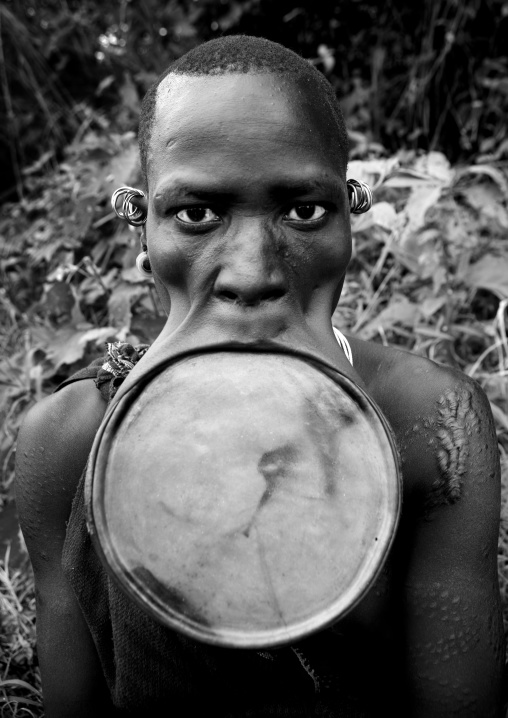 Surma Woman With A Huge Lip Plate, Kibbish Village, Omo Valley, Ethiopia