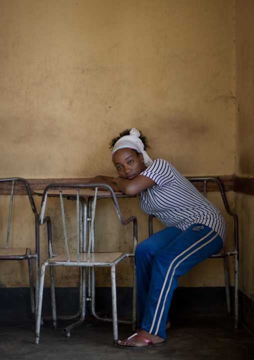 Waitress, Dima town, Gambella province, Ethiopia