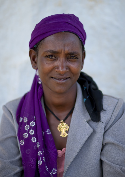 Woman Wearing A Headband, Village Of Tepi, Ethiopia