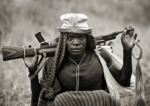 Suri Man With A Kalashnikov, Omo Valley, Ethiopia