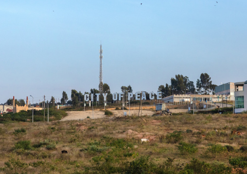 City of peace giant billboard at the entrance of the town, Harari Region, Harar, Ethiopia