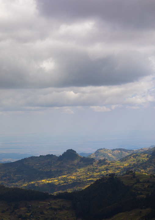 Menelik's window landscape, Amhara Region, Debre Sina, Ethiopia