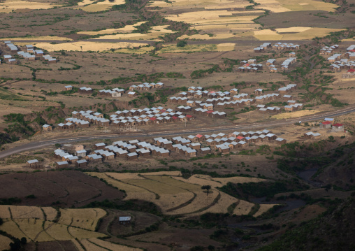 New buidings in the suburb of the town, Amhara Region, Lalibela, Ethiopia