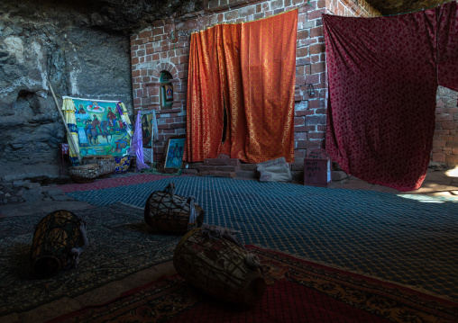 Nakuto lab rock church decoration, Amhara Region, Lalibela, Ethiopia