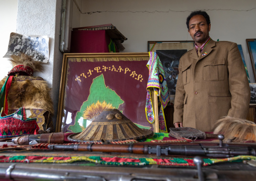 Secretary of the patriots in the war museum, Addis Abeba region, Addis Ababa, Ethiopia