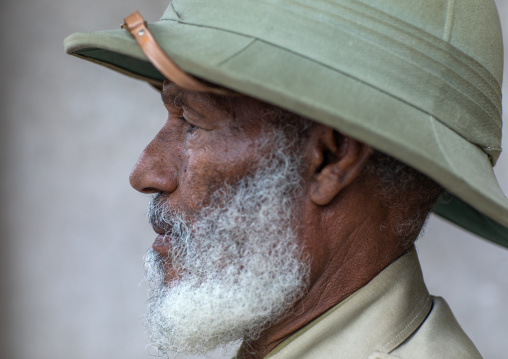 Veteran from the italo-ethiopian war in army uniform, Addis Abeba region, Addis Ababa, Ethiopia