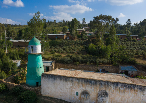 Aerial view of dengogo mosque, Harari Region, Dengogo, Ethiopia