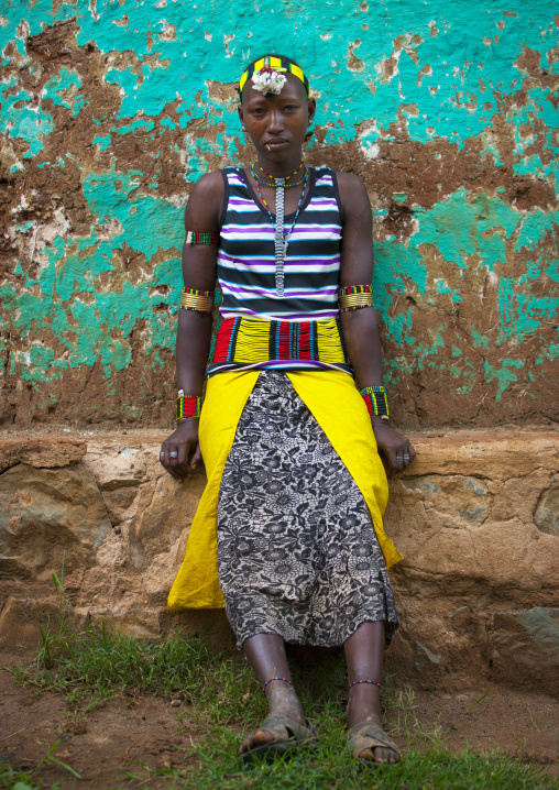 Tsamay tribe man, Key afer, Omo valley, Ethiopia