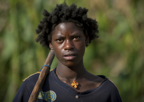 Darashe tribe woman with traditional hairstyle, Omo valley, Ethiopia