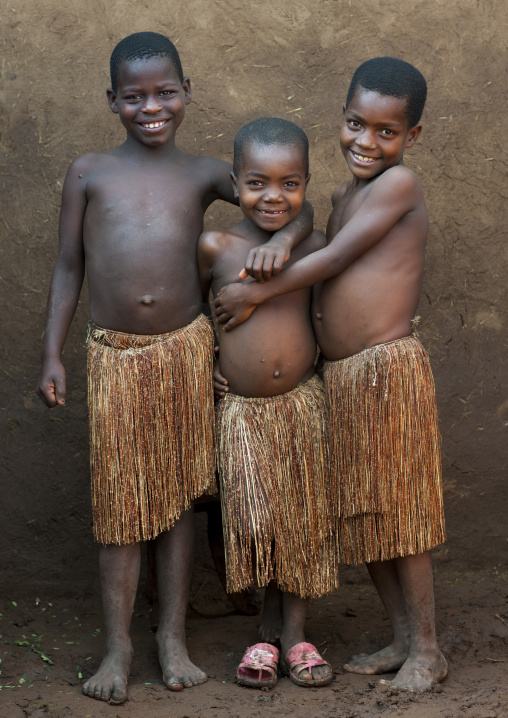 Three Smiling Dime Tribe Kids, Hana Mursi, Omo Valley, Ethiopia