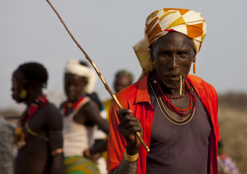 Hamar Tribe Man At Bull Jumping Ceremony, Turmi, Omo Valley, Ethiopia