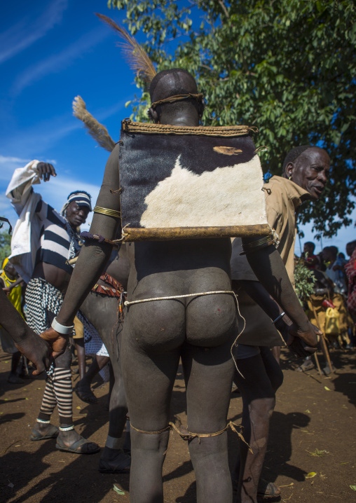 Bodi Tribe Fat Men During Kael Ceremony, Hana Mursi, Omo Valley, Ethiopia
