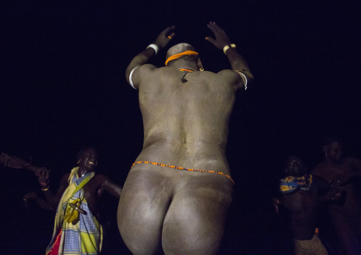 Bodi Tribe Men Celebrating The Kael, Hana Mursi, Omo Valley, Ethiopia