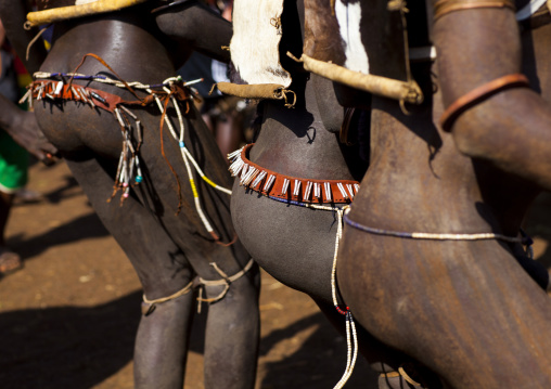 Bodi Tribe Fat Men During Kael Ceremony, Hana Mursi, Omo Valley, Ethiopia