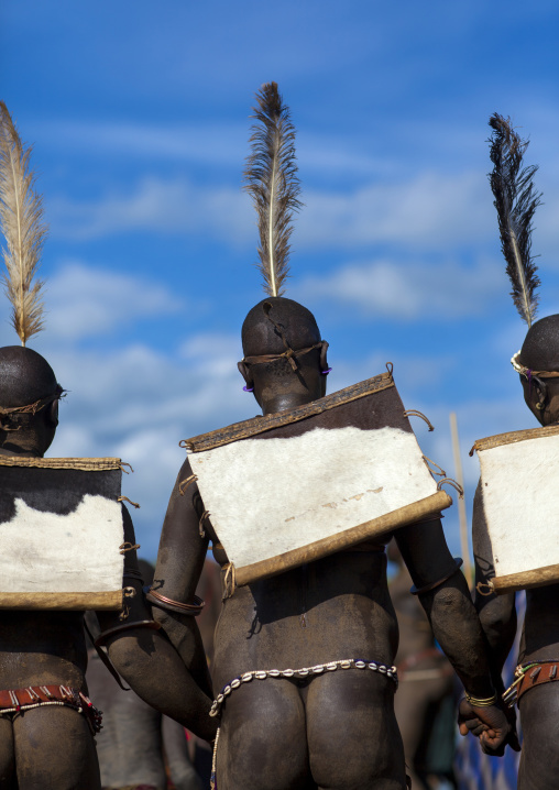 Bodi Tribe Fat Men During Kael Ceremony, Hana Mursi, Omo Valley, Ethiopia