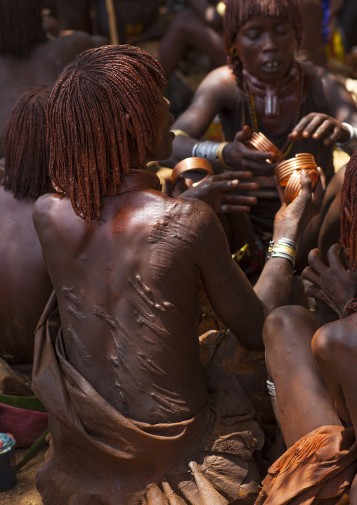 Hamer Tribe People In Turmi Market, Omo Valley, Ethiopia