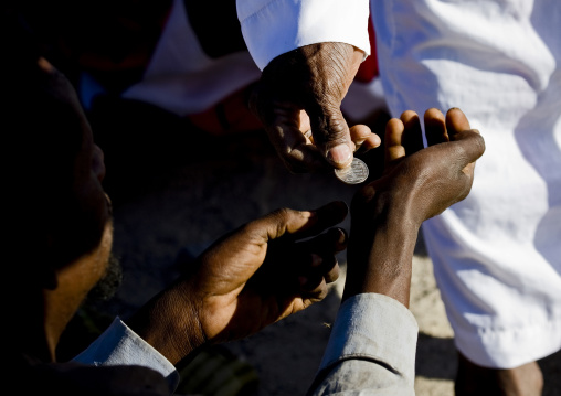 Charity at aid el kebir celebration, Assaita, Afar regional state, Ethiopia