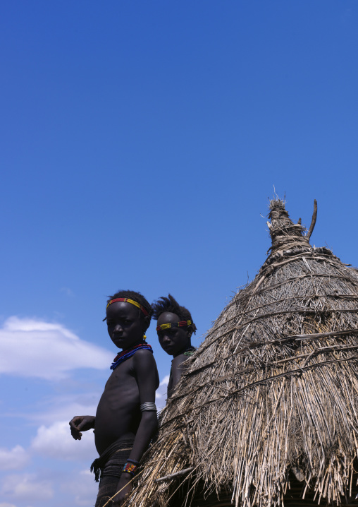 Dassanech tribe children, Omo Valley,  Ethiopia