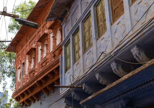 Old blue house of a brahmin, Rajasthan, Jodhpur, India