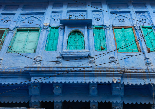Old blue house of a brahmin, Rajasthan, Jodhpur, India