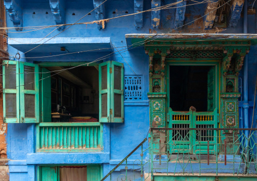 Old blue house of a brahmin, Rajasthan, Jodhpur, India