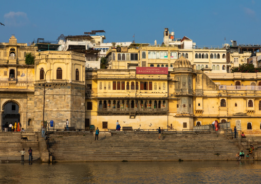 Gangaur ghat on lake Pichola, Rajasthan, Udaipur, India